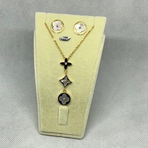 Opal Gold Plated Necklace and Earring Set